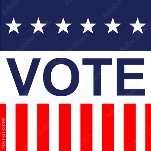 Icono plano VOTE con bandera USA #8