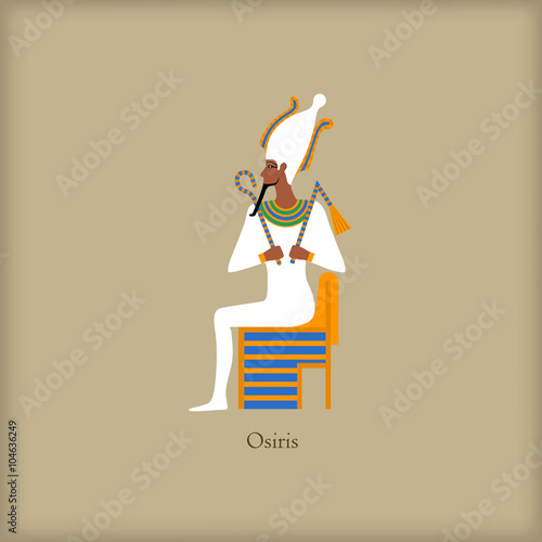 Osiris - God of the underworld icon, flat style