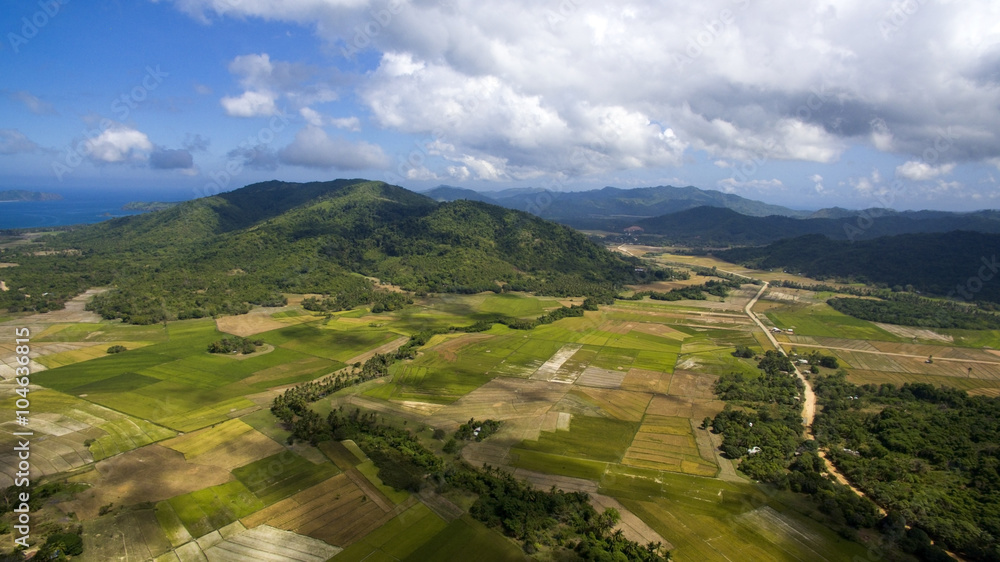 Obraz premium rice field in the Philippines with a bird's-eye view