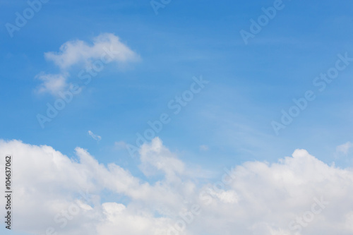 cloud on clear blue sky background