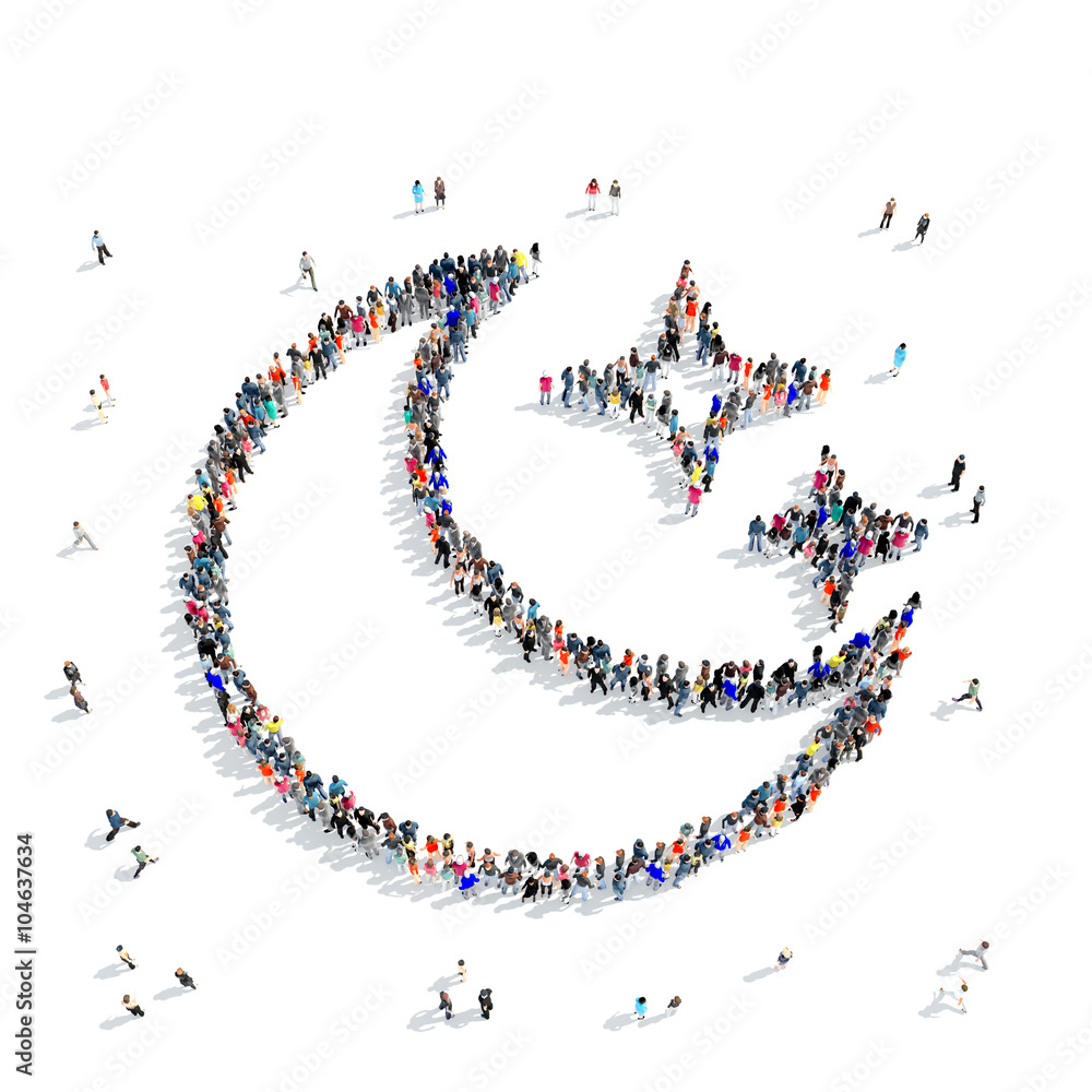 people shape moon Islam people shape moon Islam