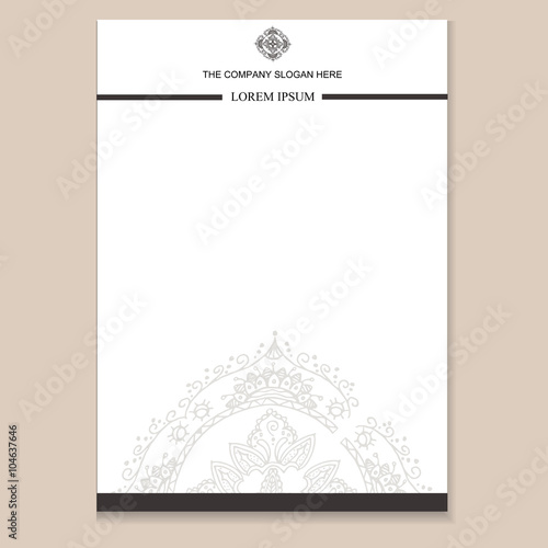 letterhead india style. vector