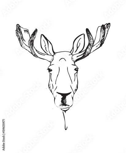 moose head stylized image