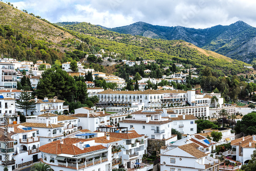 Cityscape of Mijas-charming white village in Andalusia, near Malaga, Spain