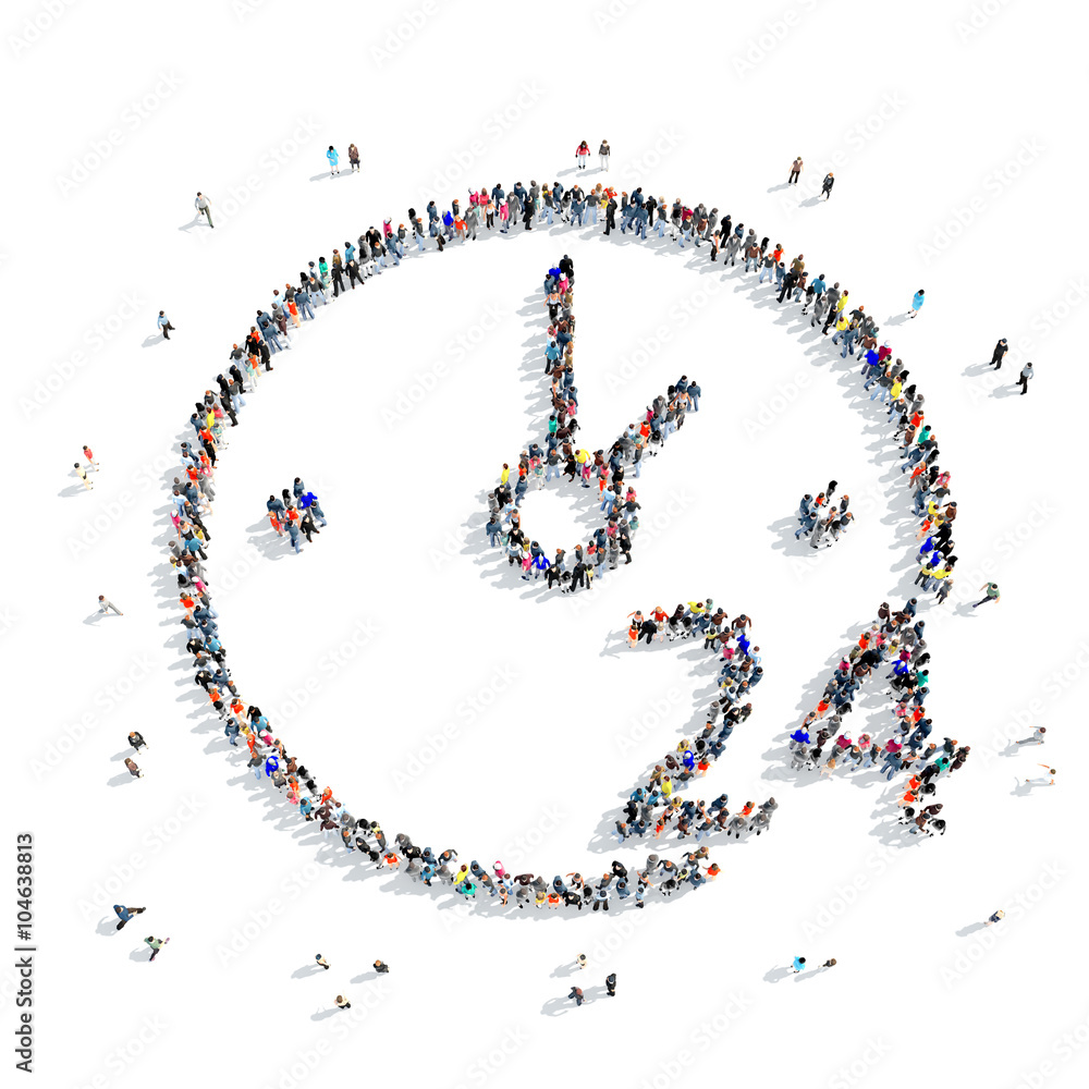 people shape clock icon people shape clock icon