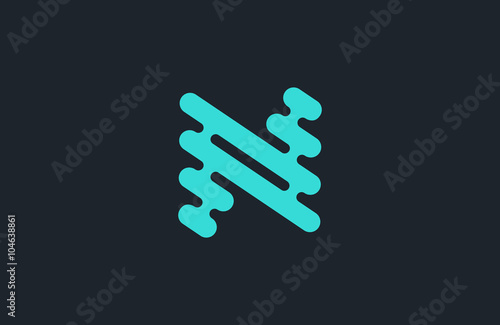 N logo design. Line logo. Creative logo. N letter