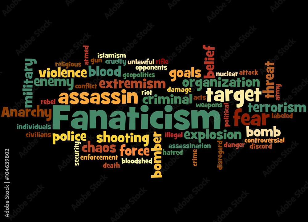 Fanaticism, word cloud concept 9