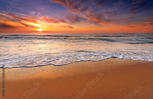 Beautiful cloudscape over the sea, sunrise shot. © vrstudio