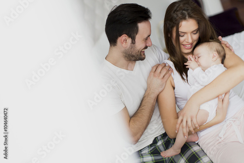 Happy family with newborn baby © BGStock72