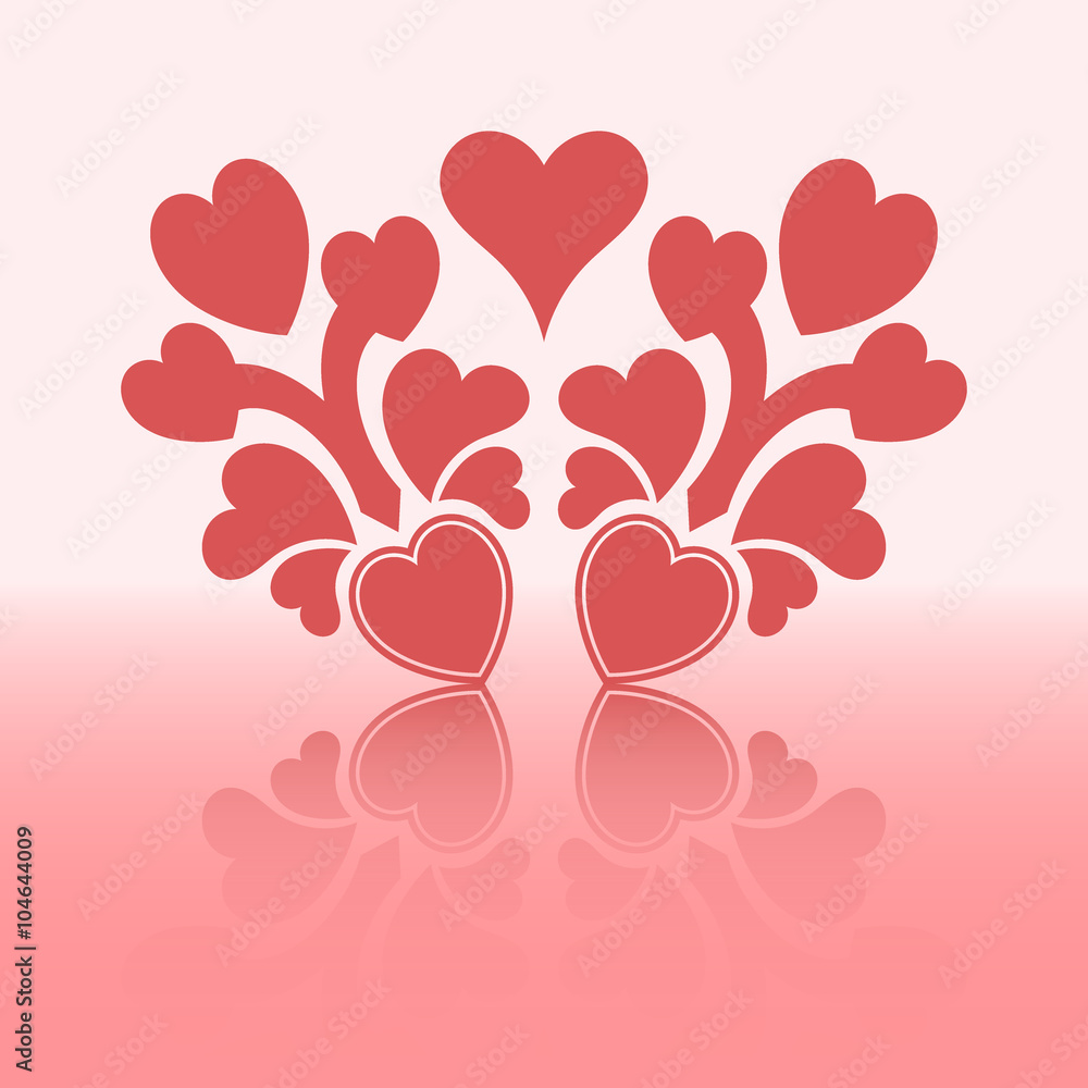 Abstract love background - red heart Abstract love background - red heart