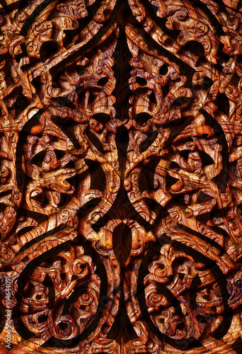 Obraz na płótnie Drewniany ornament