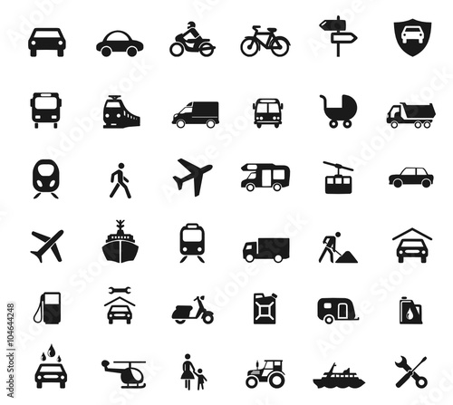 Symbole Verkehrsmittel