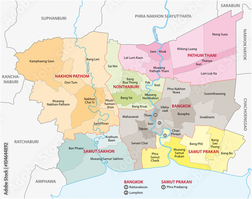 bangkok metropolitan region map