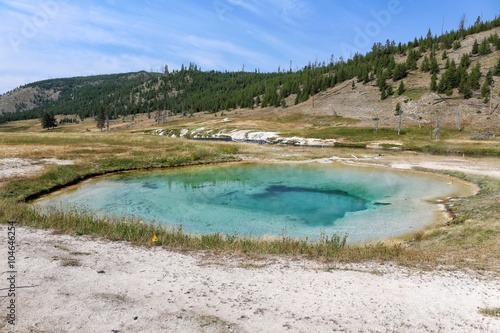 a wonderful pool at the yellowstone national park USA