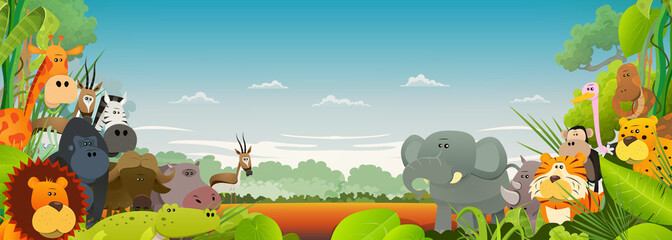 Foto auf Acrylglas Zoo Tierwelt Afrikanischer Tiere Hintergrund  © benchart