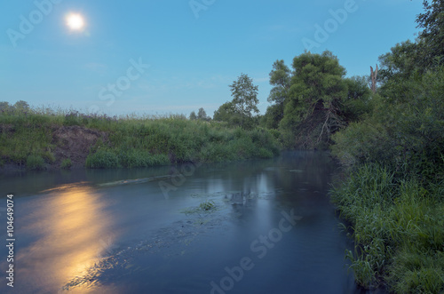 Night,river,moon,........