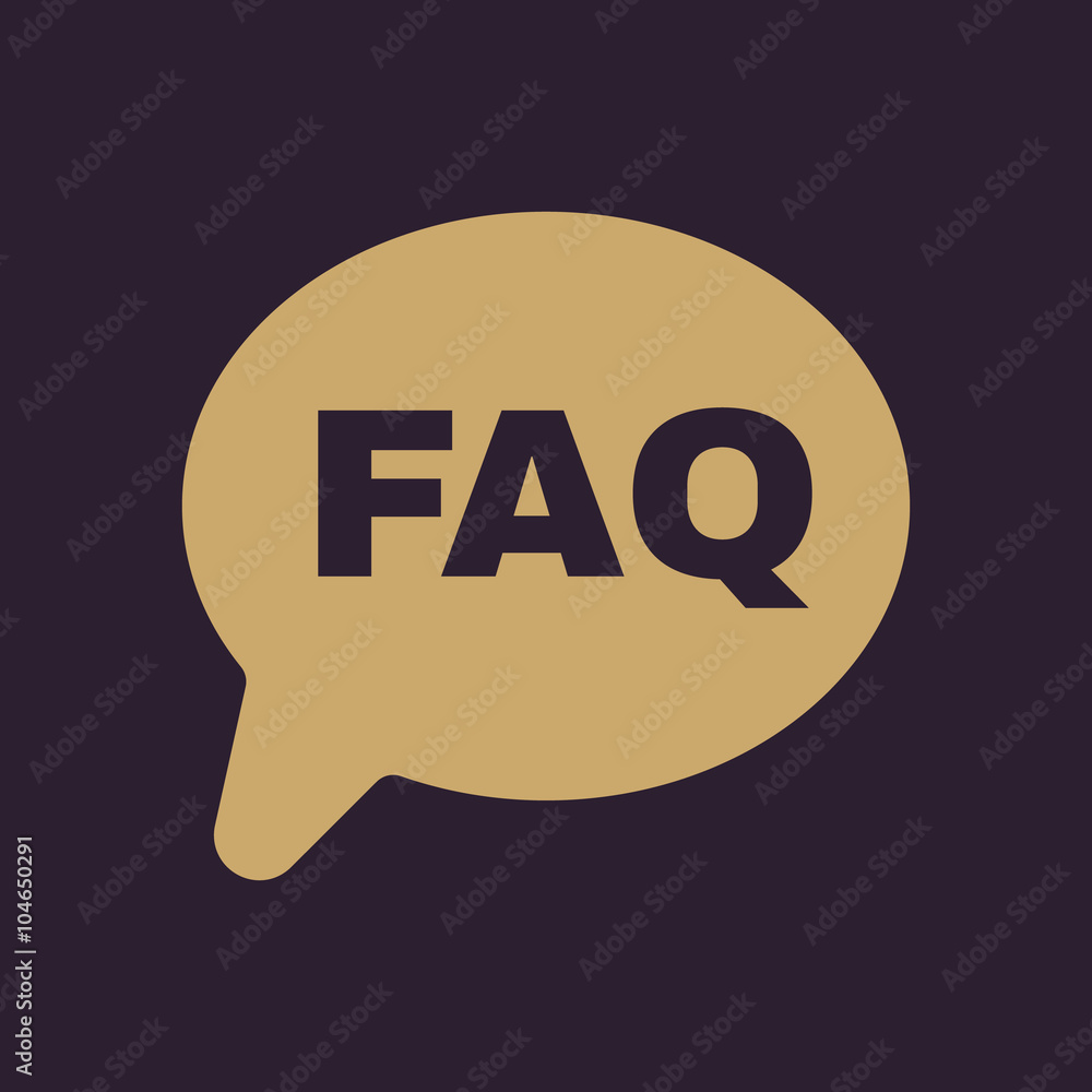 The faq speech bubble icon. Help symbol. Flat The faq speech bubble icon. Help symbol. Flat