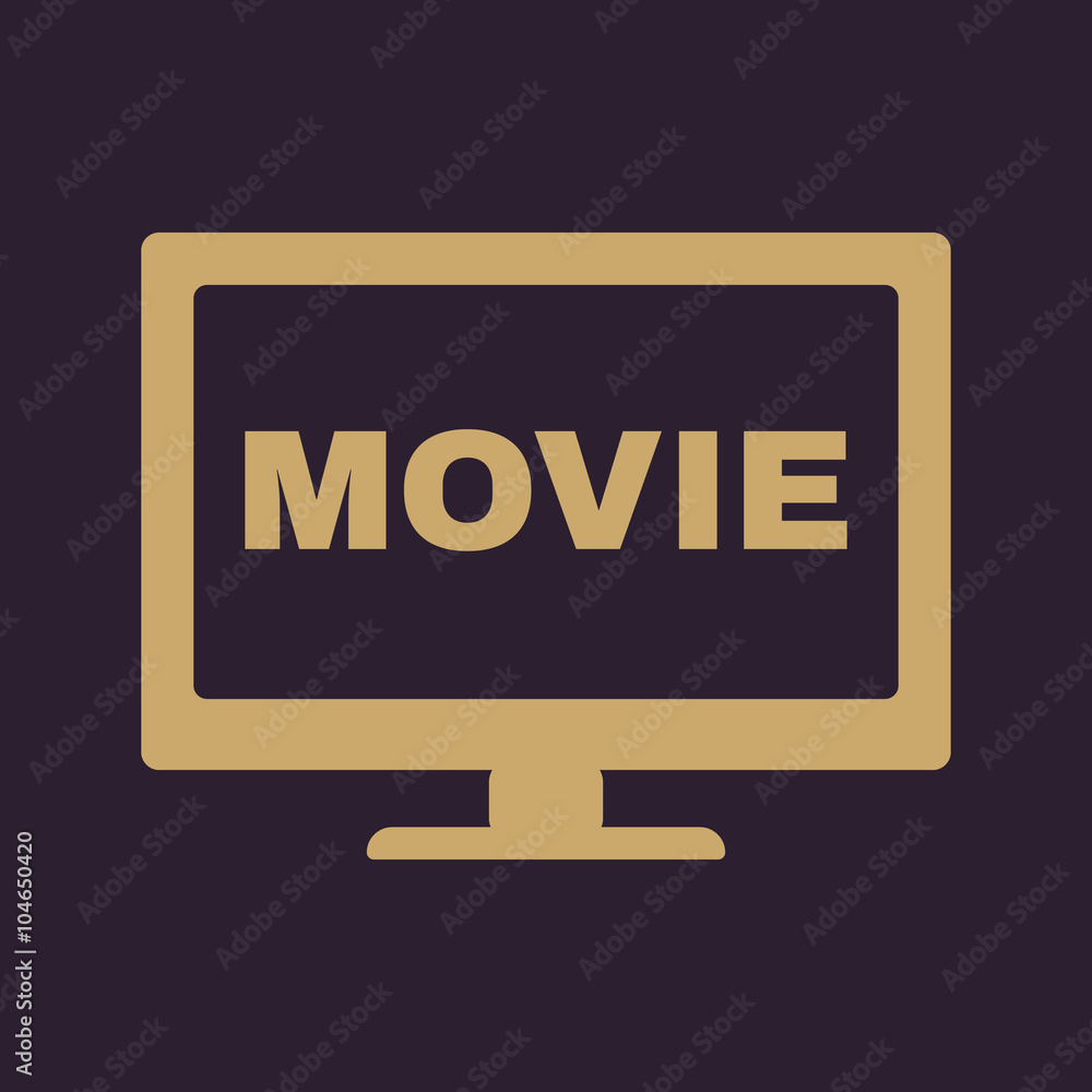 The movie icon. Television and tv, cinema, film symbol. Flat The movie icon. Television and tv, cinema, film symbol. Flat