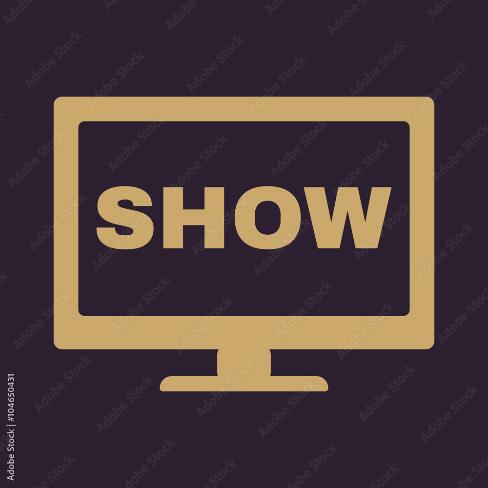 The tv show icon. Television and telly, telecasting, broadcast symbol. Flat The tv show icon. Television and telly, telecasting, broadcast symbol. Flat