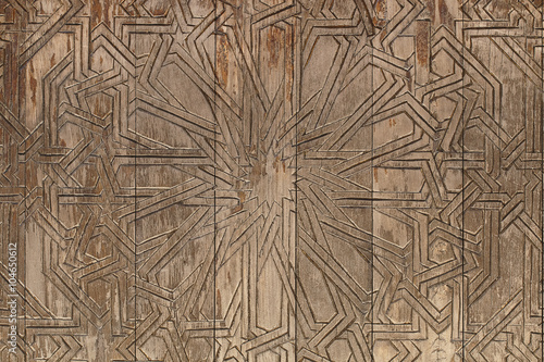 Design on old wooden board for pattern