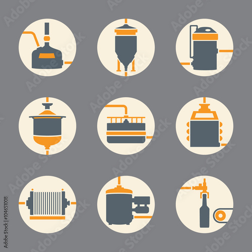Seamless background with beer brewing process