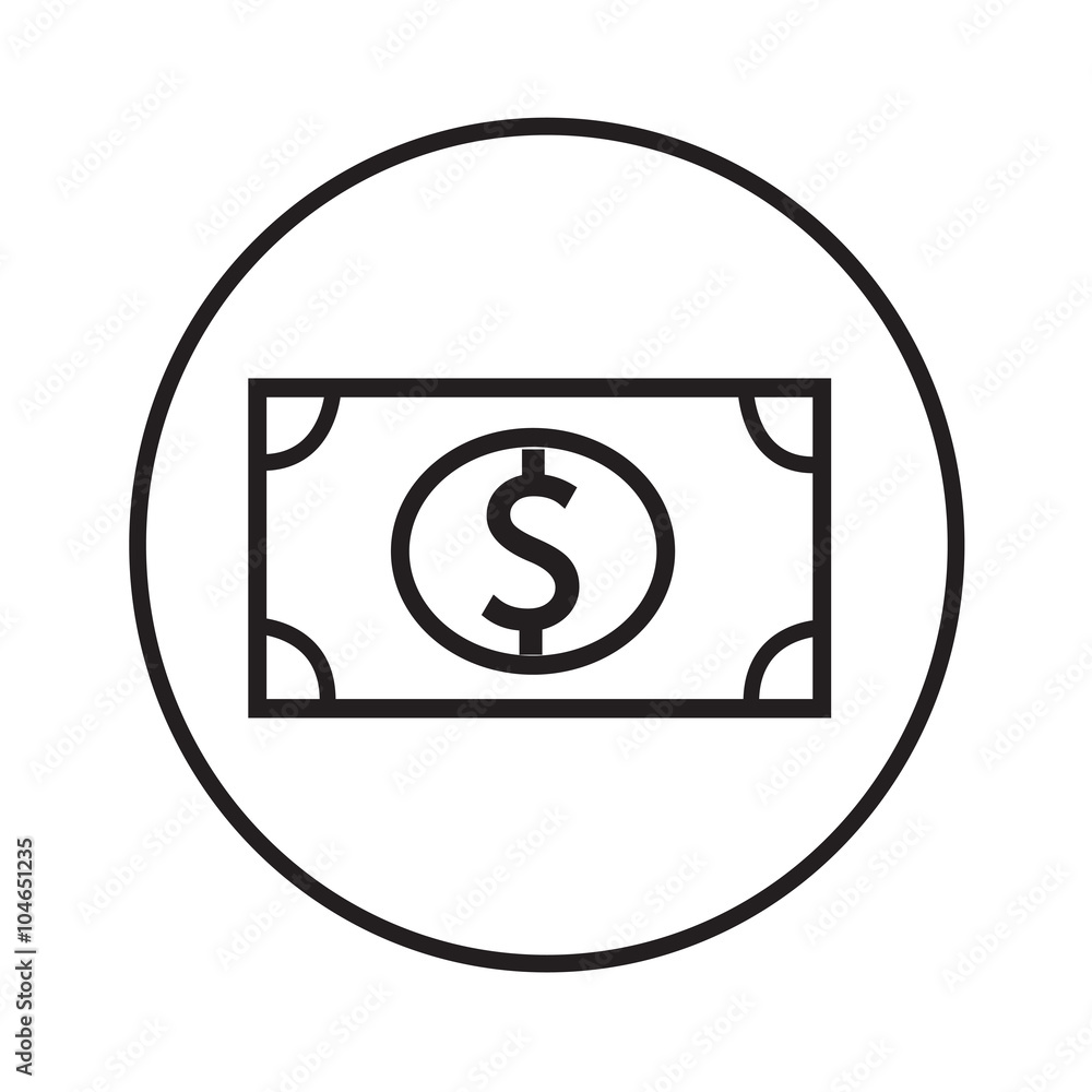Thin line Money icon Illustration design Thin line Money icon Illustration design