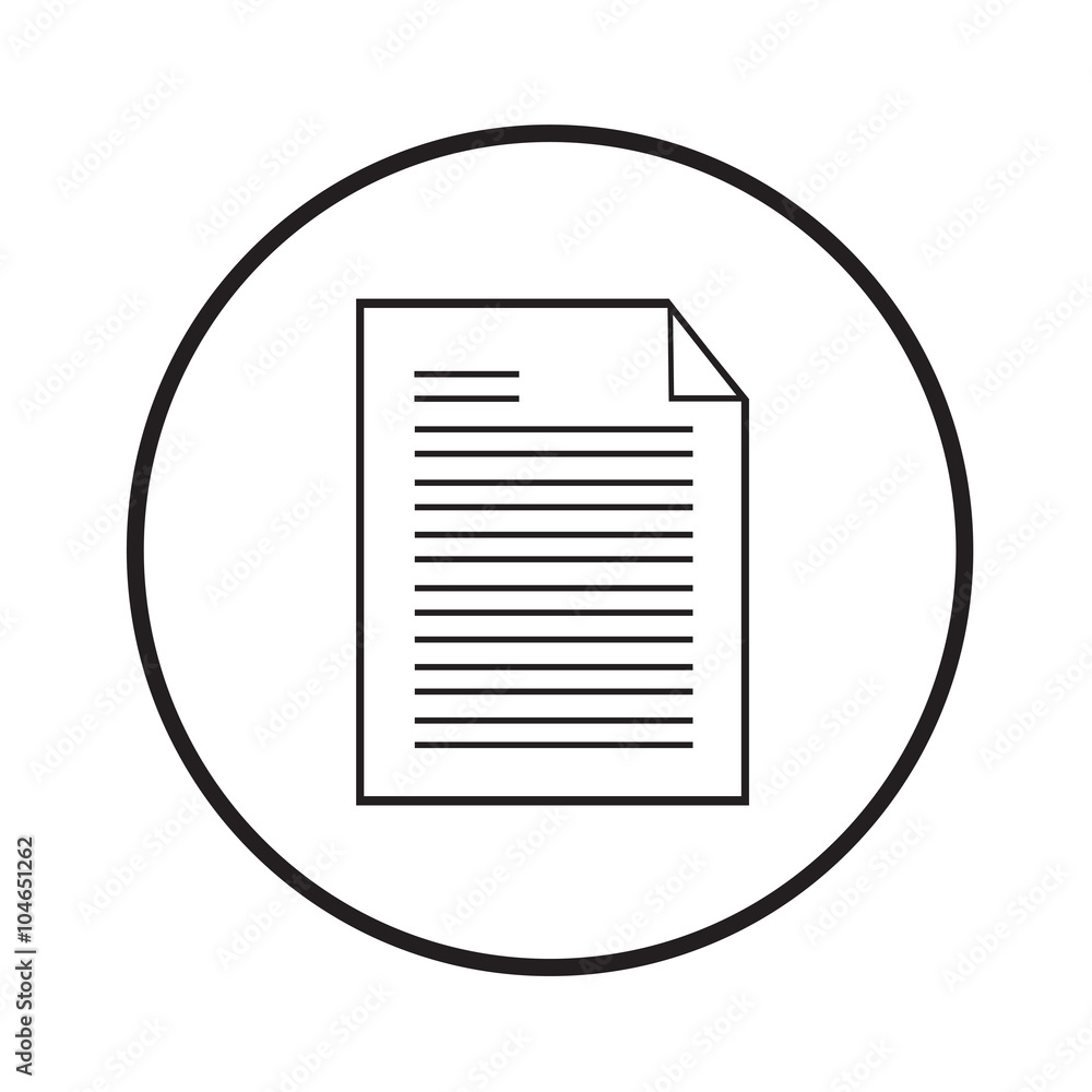 Thin line document icon Illustration design Thin line document icon Illustration design