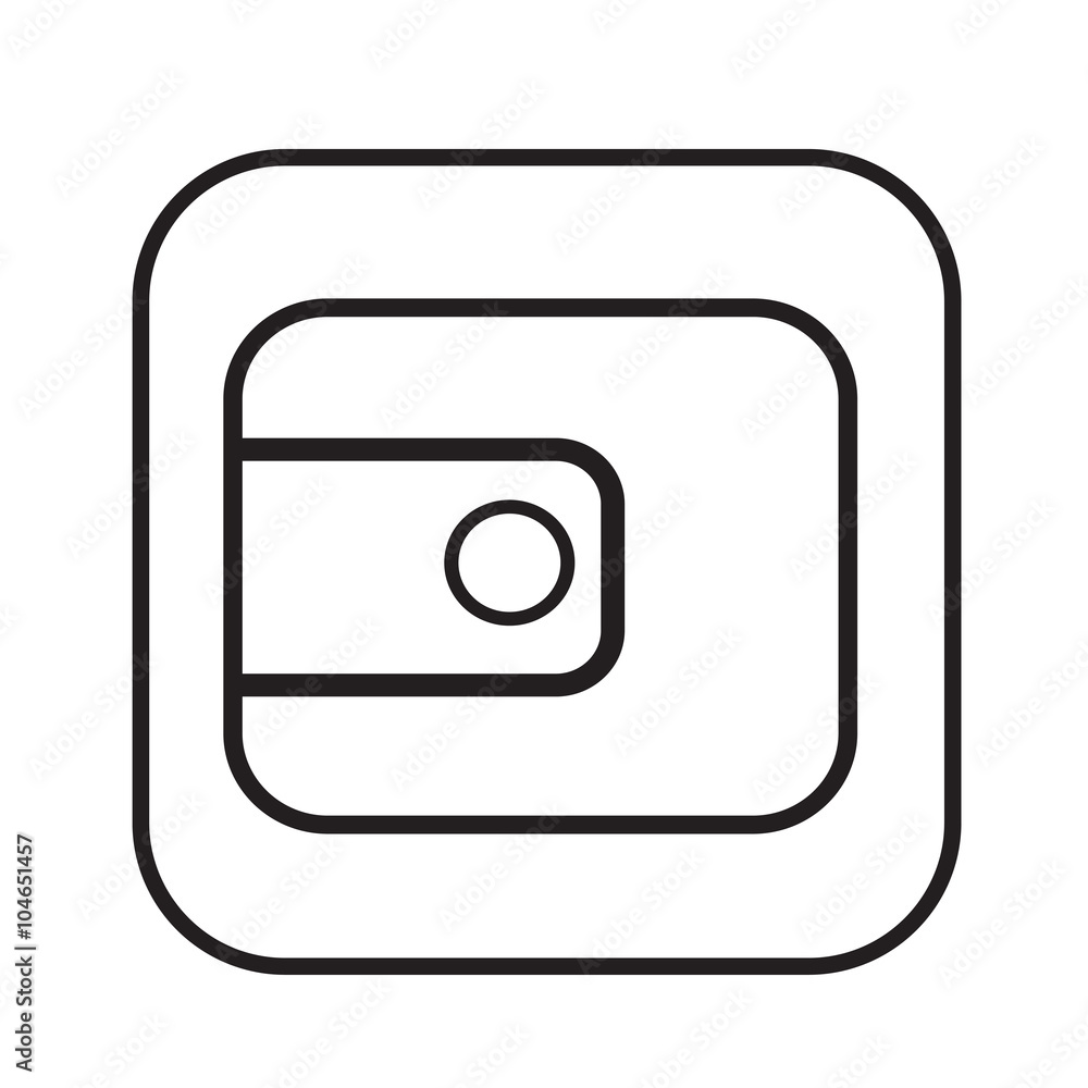 Thin Line Purse Icon Illustration design Thin Line Purse Icon Illustration design
