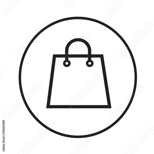 Thin Line Shopping Bag Icon Illustration design