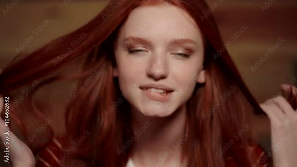 Beautiful redhead girl showing different emotions. Beautiful redhead girl showing different emotions.