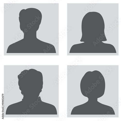 Avatar set. People profile silhouettes