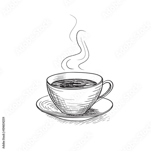 Cup of coffee. Coffee break icon.