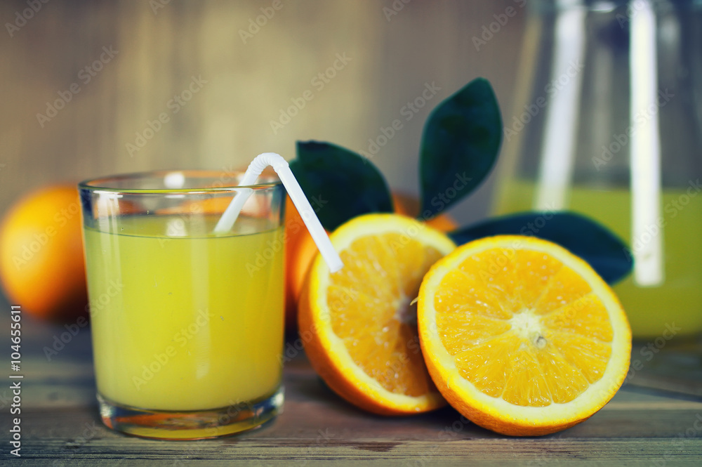 toned orange juice glass slice toned orange juice glass slice