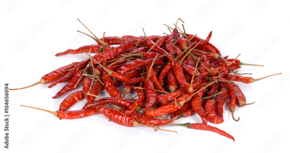 Fototapeta premium dried chili on white background