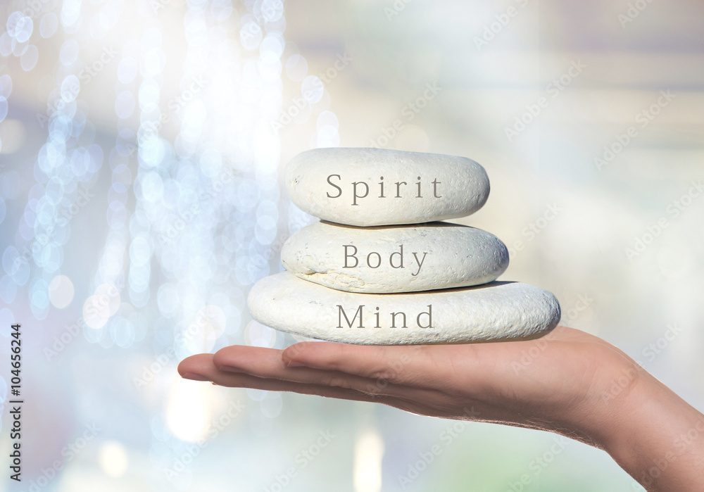 Spirit, Body and Mind healthy lifestyle - obrazy, fototapety, plakaty 
