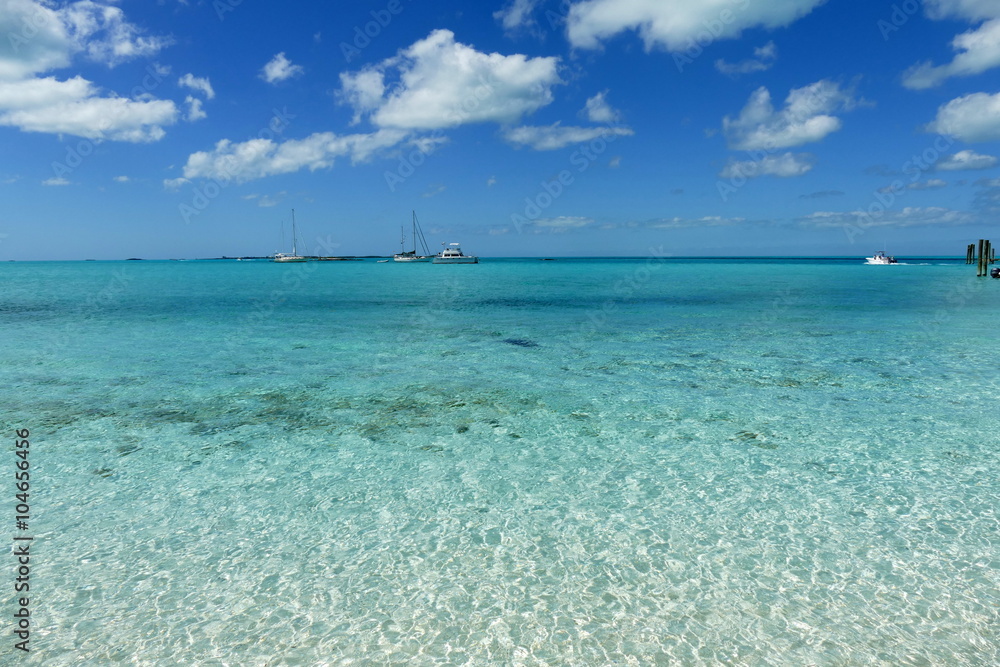 wunderbarer Strand, Exumas, bahamas