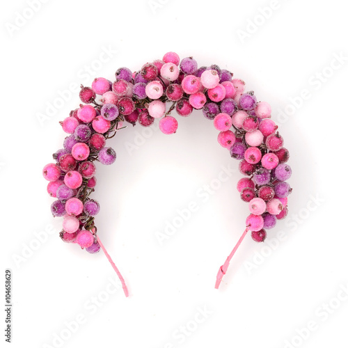 wreath on head with beads isolated
