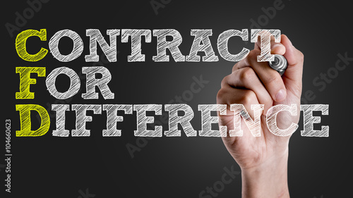Hand writing the text: Contract for Difference photo