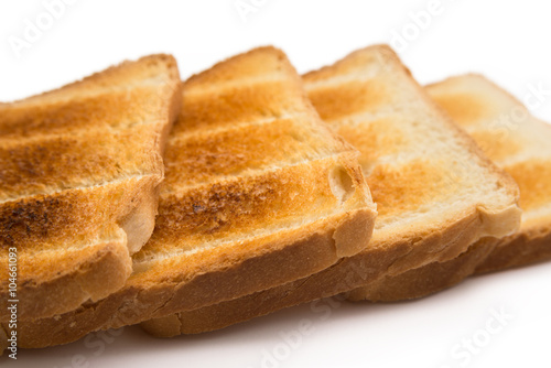 Fette in cassetta abbrustolito, toasted bread slices