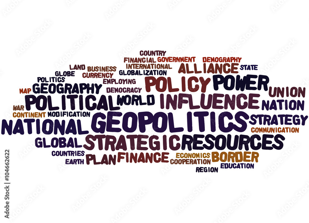 Obraz premium Geopolitics, word cloud concept 2