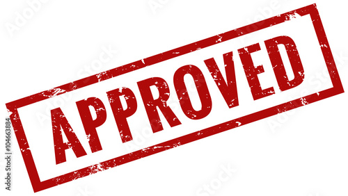 Approved stamp red