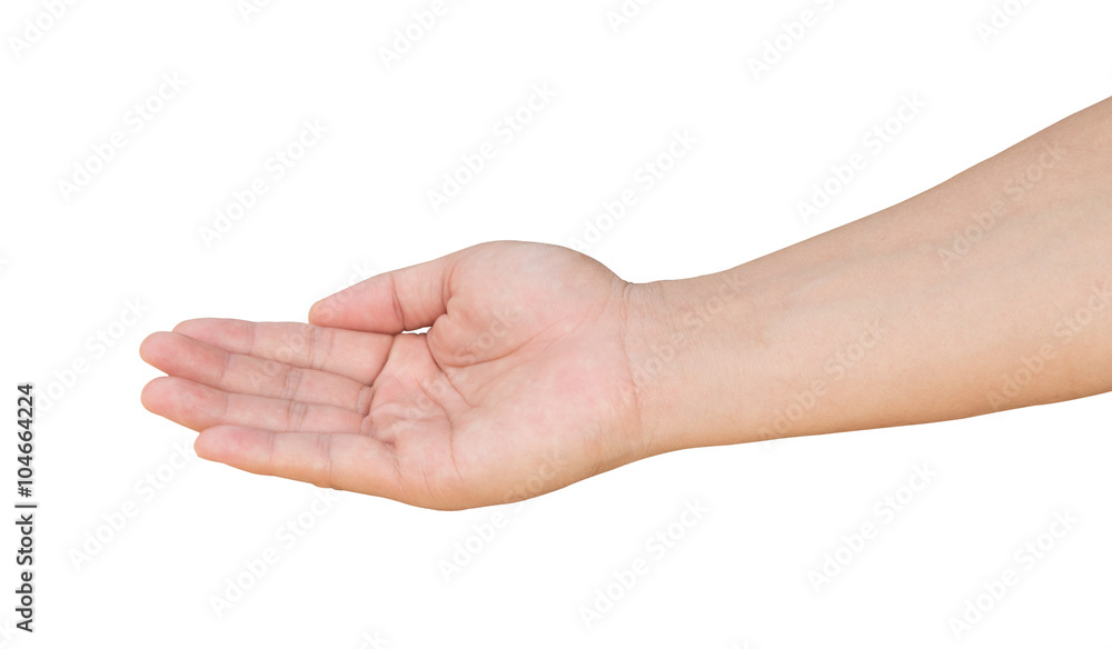 Empty hand isolated on white background Empty hand isolated on white background