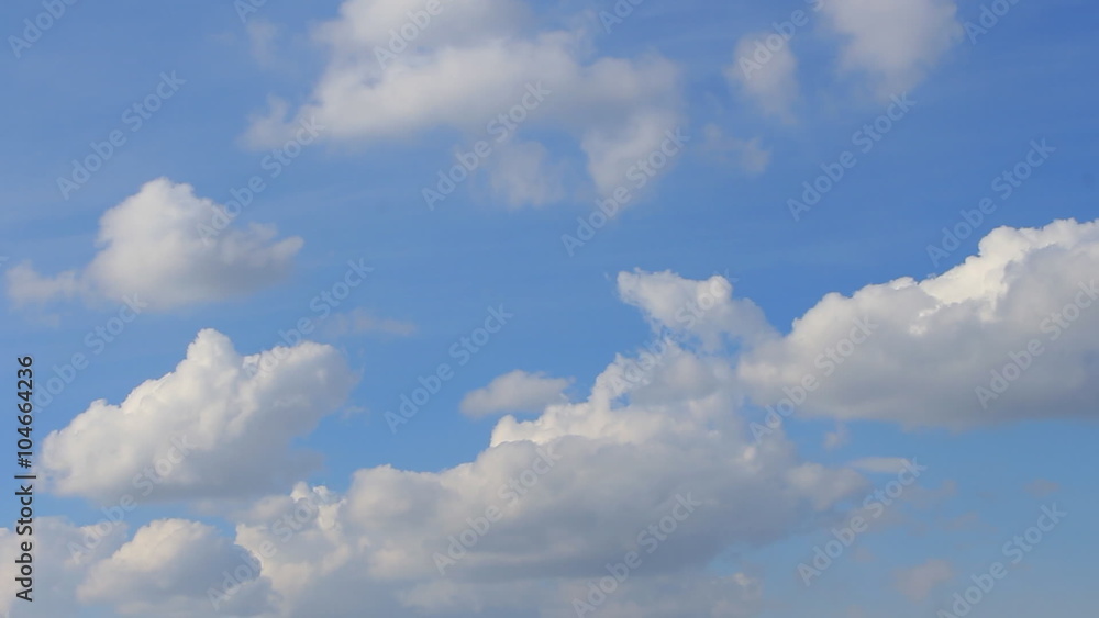 Timelapse of white, blue clouds, moving clouds,on blue sky background Timelapse of white, blue clouds, moving clouds,on blue sky background