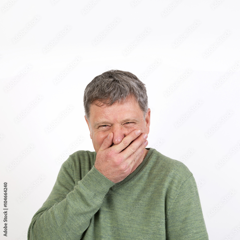 Fototapeta premium friendly happy laughing mature man