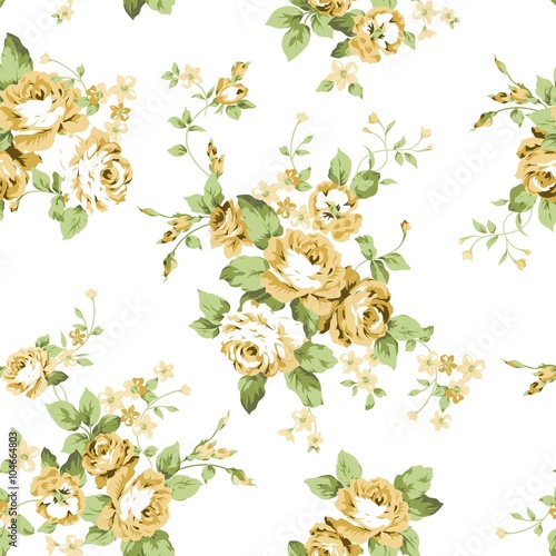 Yellow Flowers Seamless Pattern