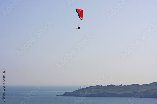 Paraglider above Start Point