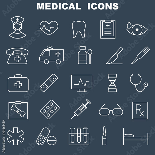 Medical icons set 