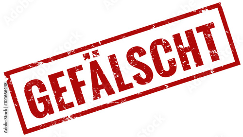 Fälschung Stempel rot