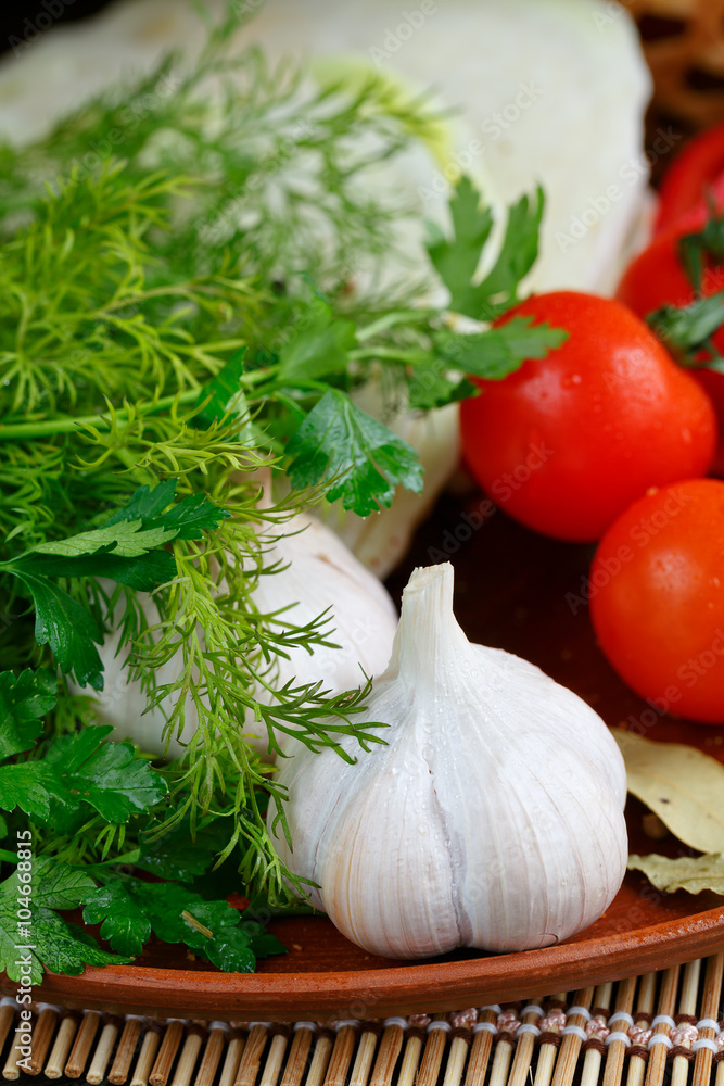 Fresh, raw vegetables on the table Fresh, raw vegetables on the table