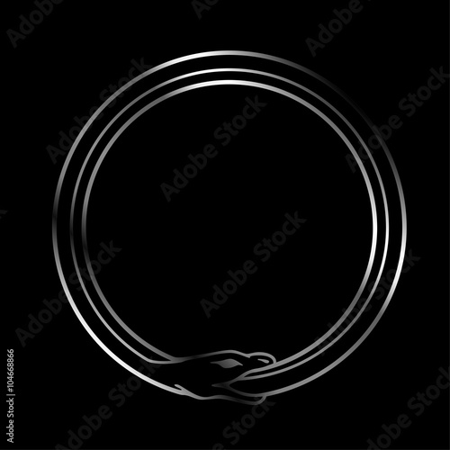 The symbol of Ouroboros snake 